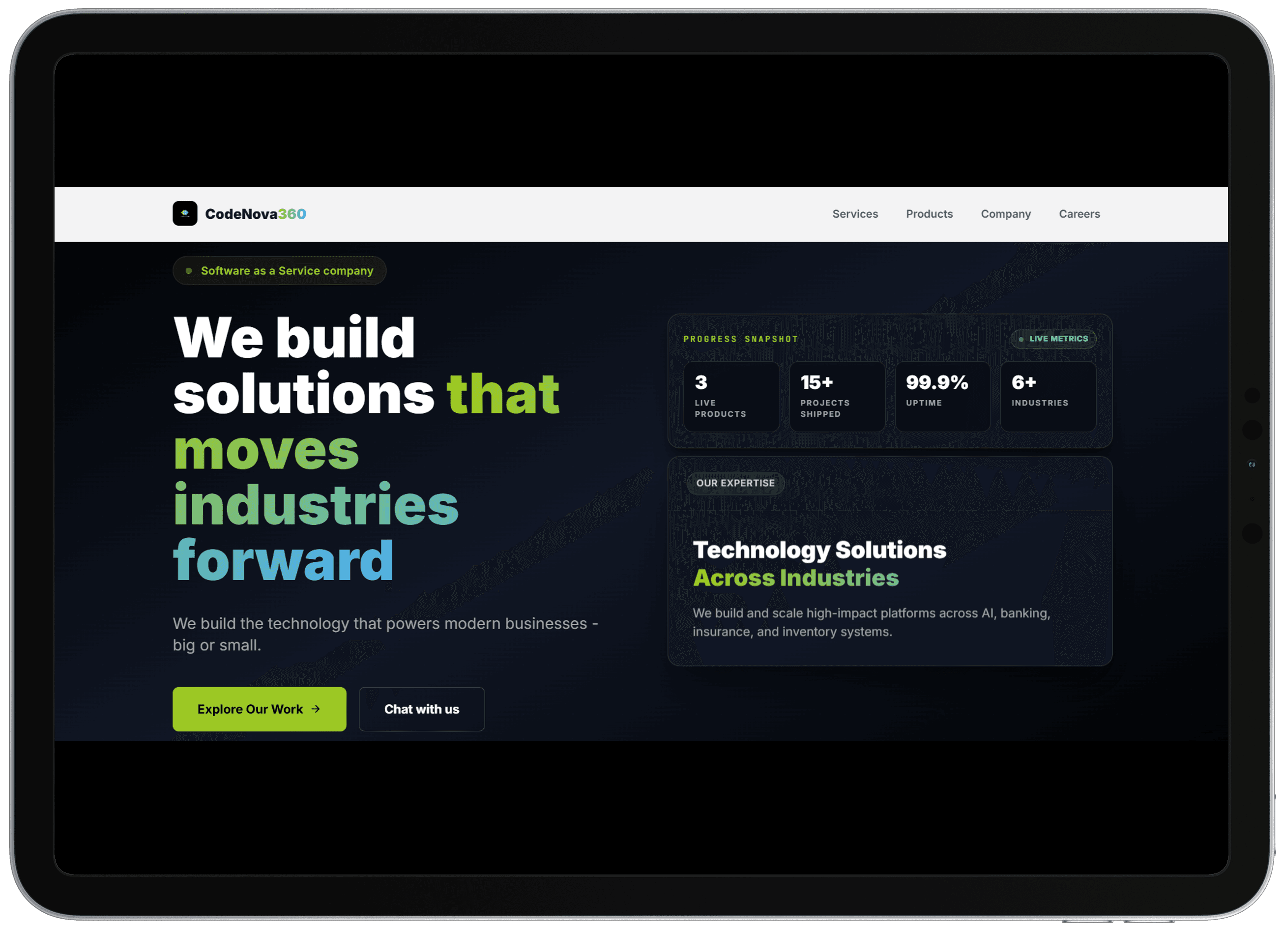 CodeNova360 — Building solutions that move industries forward